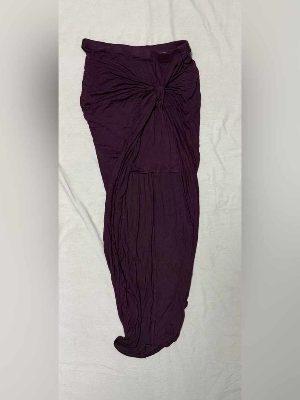 Rue21 High-Low Knot Front Skirt in Deep Plum